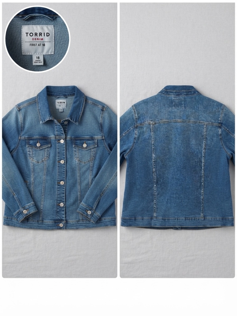 Torrid large 4X Blue Denim Jacket